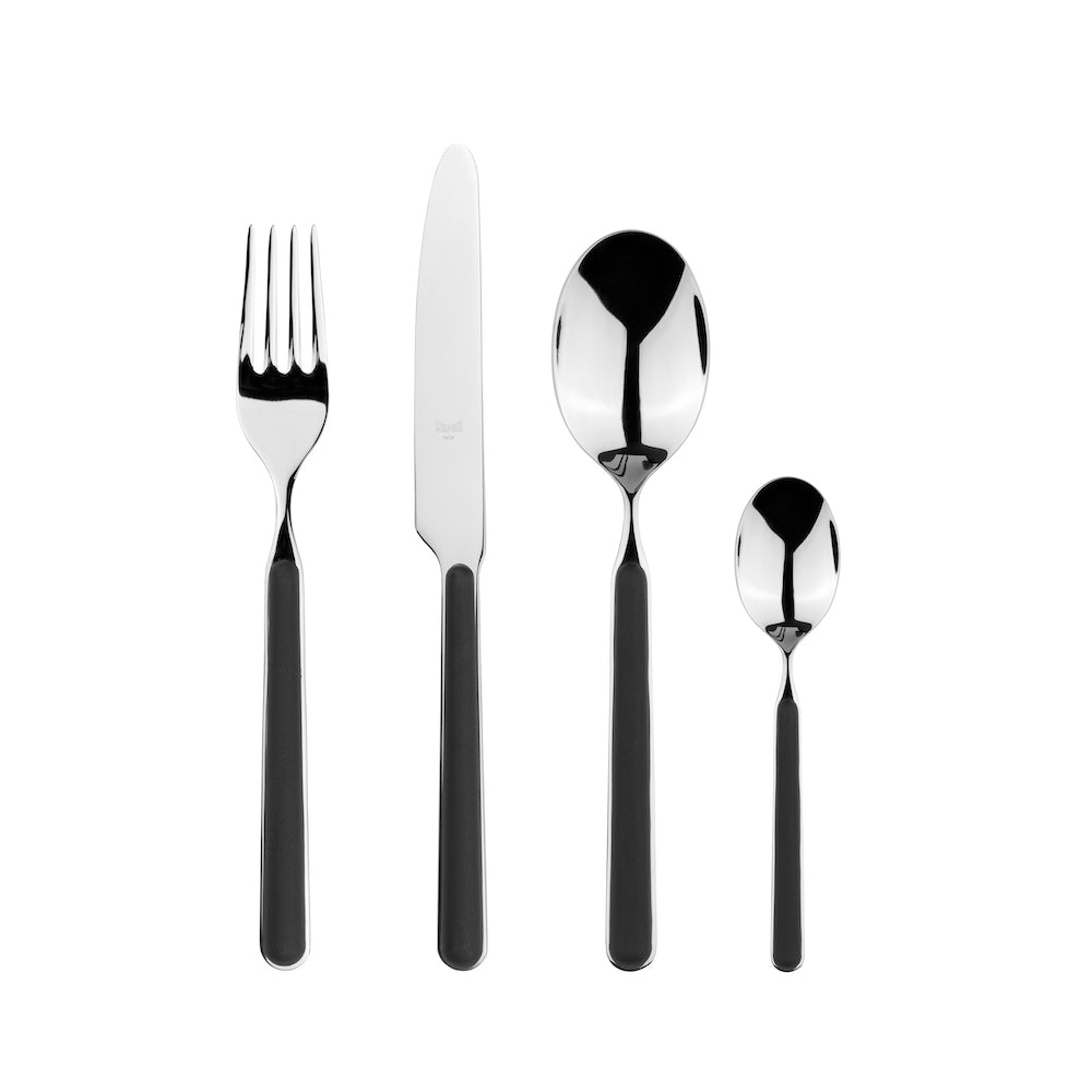 Set De Cubiertos Fantasia MEPRA® Italia Negro 24 Piezas Para 6