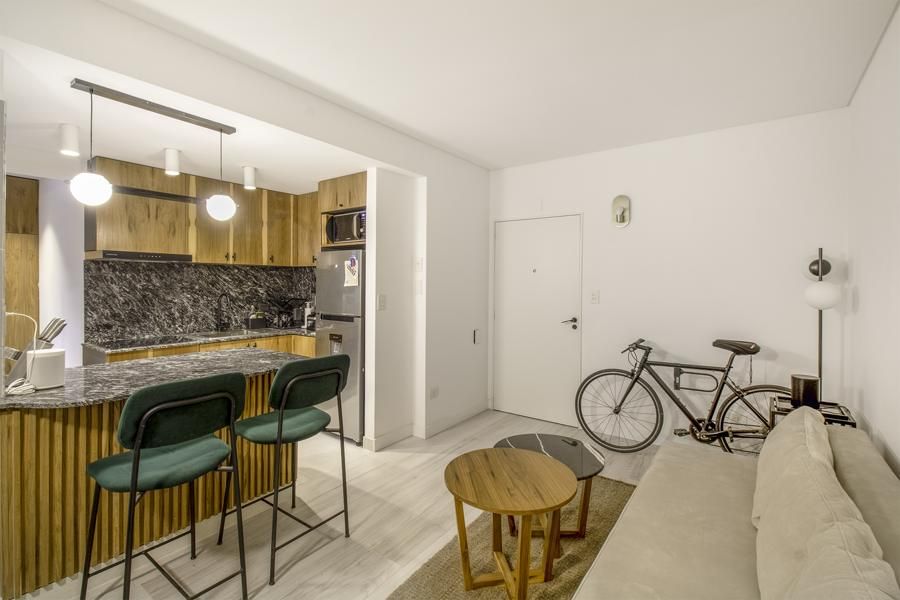 Cocina integrada al living